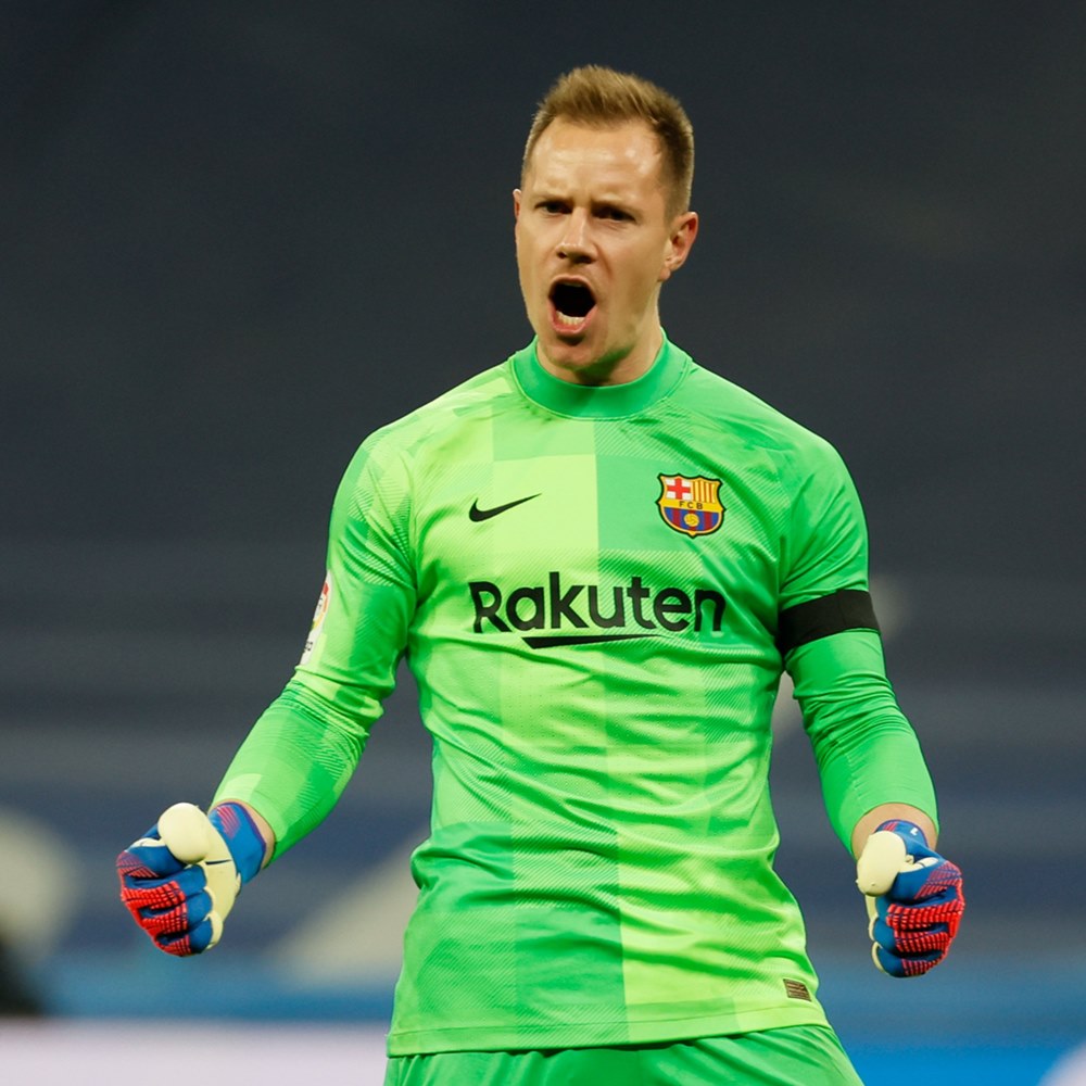 Goalkeeper Ter Stegan is the best player on the Barca side, with a total of 5 saves against Sociedad